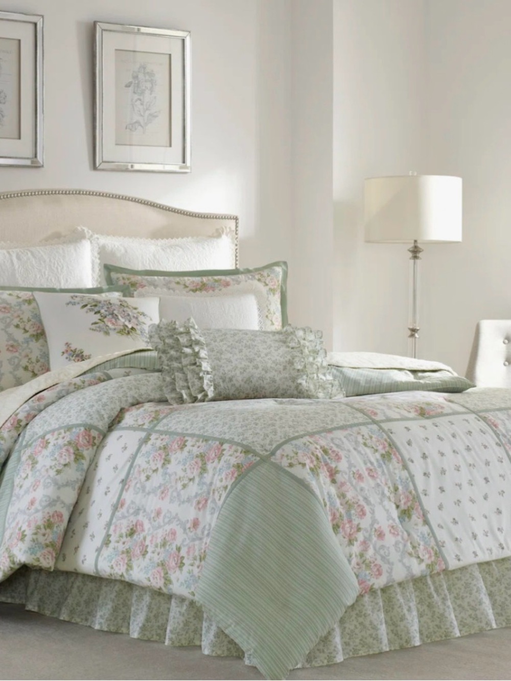 Laura Ashley Breakfast Floral Ruffled Boudoir Pillow ~ Charming - Picture 3 of 6